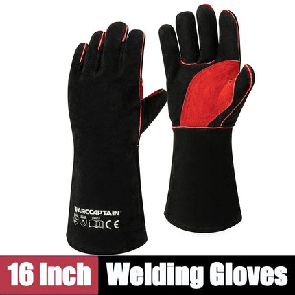 Heat & Puncture Resistant Cowhide Leather Welding Gloves - Wnkrs
