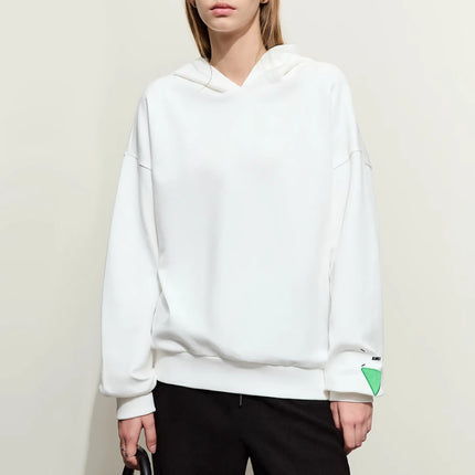 Sweat à capuche d'automne en coton avec broderie géométrique