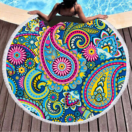 Summer round printed beach towel - Wnkrs