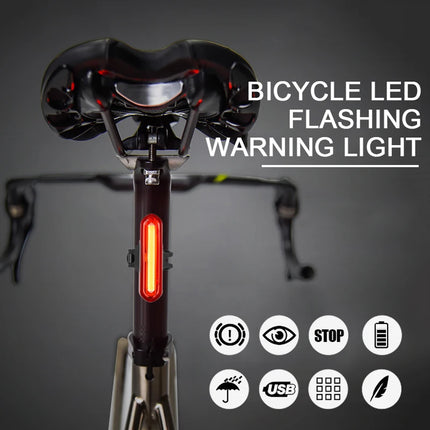 Luz trasera LED para ciclismo nocturno recargable por USB