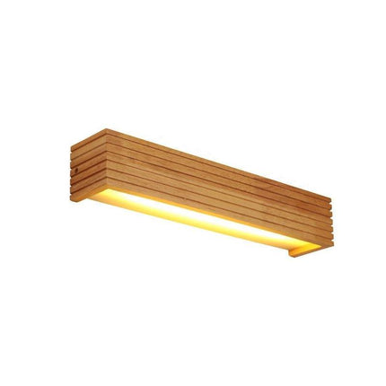 Modern Japan Style LED Oak Wooden Wall Lamp