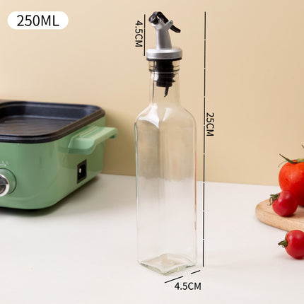 Botella de aceite de oliva de plástico transparente a prueba de fugas