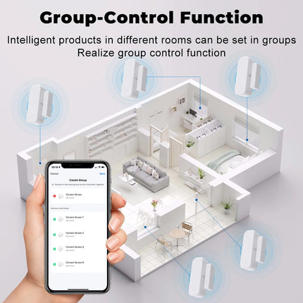 Sensor de puerta y ventana inteligente con WiFi