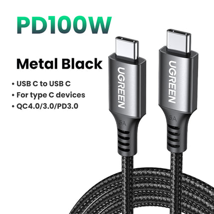 Cable de carga rápida USB C a USB tipo C de 100 W