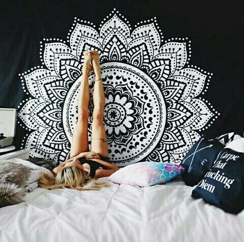 Yoga Mandala Lotus Tapestry