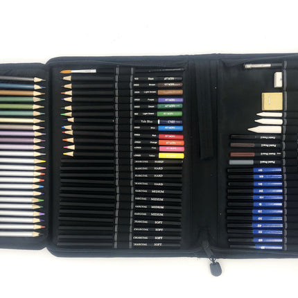 Sketch Drawing Color Pencil Set Charcoal Art Brush Set 72 Piece Painting Set - Wnkrs