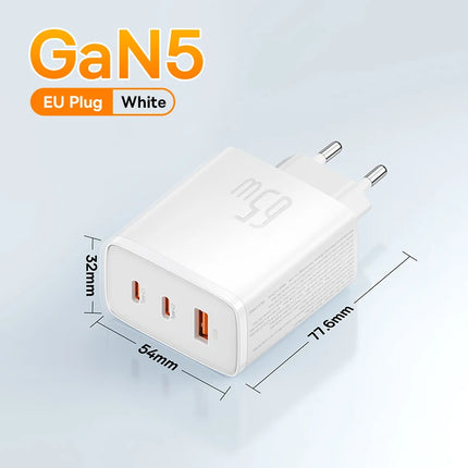 Cargador rápido GaN de 65 W