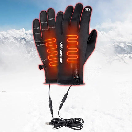 Touch Screen USB Heated Gloves for Winter Sports and Outdoor Activities - Wnkrs