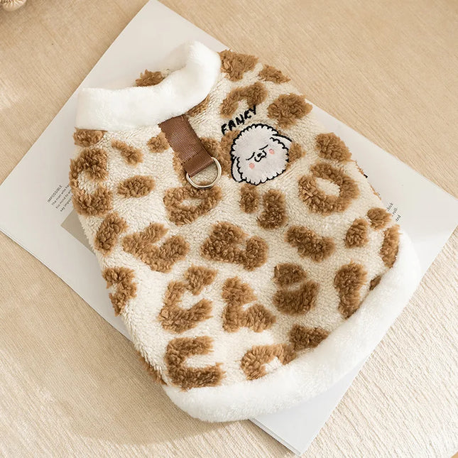 Manteau en peluche pour chiens et chats d'automne et d'hiver