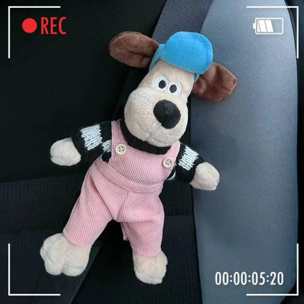 Cartoon Dog Plush Car Seat Belt Shoulder Protector - Wnkrs