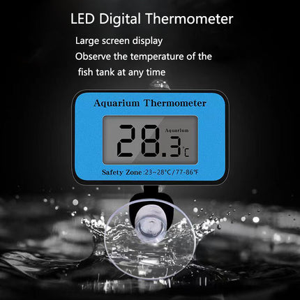 Thermomètre submersible numérique LCD étanche pour aquarium