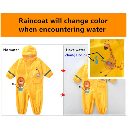 Kids' Dinosaur-Themed Waterproof Rain Jumpsuit