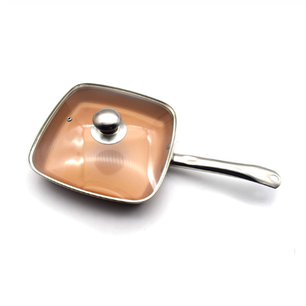 Non-stick Copper Frying Pan with Ceramic Coating and Induction cooking,Oven & Dishwasher safe 10 & 8 Inches - Wnkrs