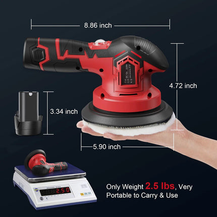 Wireless Car Polishing Machine 6-Speed 2500-5000RPM - Wnkrs