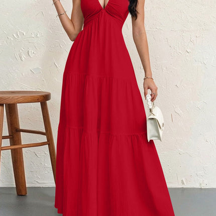 Womens Backless Halterneck Dress