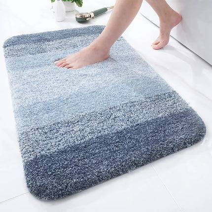 Tapis de bain absorbant en microfibre de luxe - Tapis de salle de bain antidérapant en peluche