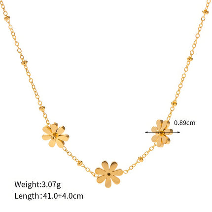 Golden Daisy Trio Necklace