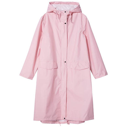 Stylish Long Hooded Waterproof Rain Jacket for All Seasons