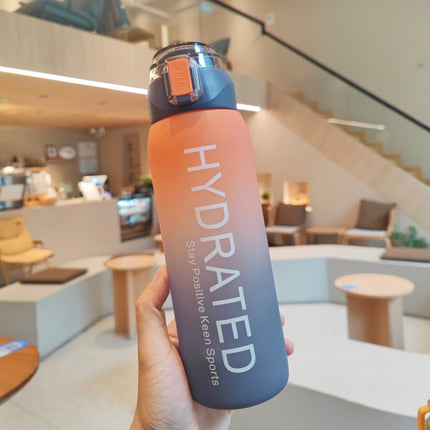 Large Capacity Gradient Frosted Water Bottle