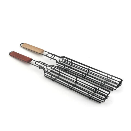 Outdoor Wooden Handle BBQ Cage