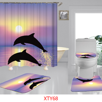 Ocean digital printing shower curtain - Wnkrs