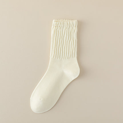 Chaussettes mi-hautes en coton pour femmes pour le printemps et l'automne