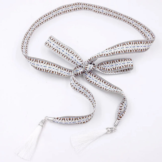 Cinturón de cadena con borlas estilo boho étnico chic