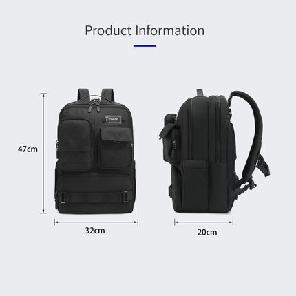 Sac à dos tactique étanche pour ordinateur portable 17,3"