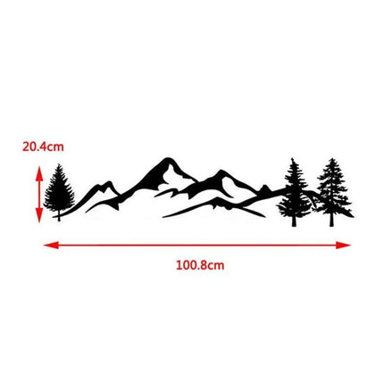 Reflective Mountain & Tree Landscape Car Decal - Wnkrs