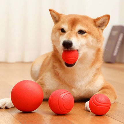 Balle d'entraînement pour chien en caoutchouc résistante aux morsures