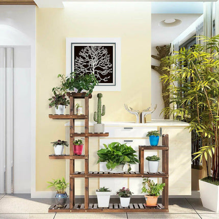 Eco-Friendly 7-Tier Solid Wood Plant Stand - Wnkrs