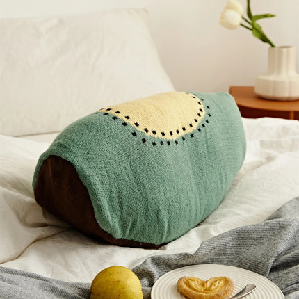 Almohada suave con diseño de frutas adorables: lindo cojín decorativo para el sofá y la cama