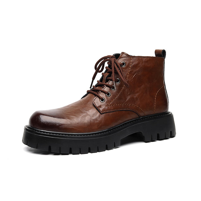 Bottines en cuir vintage pour hommes