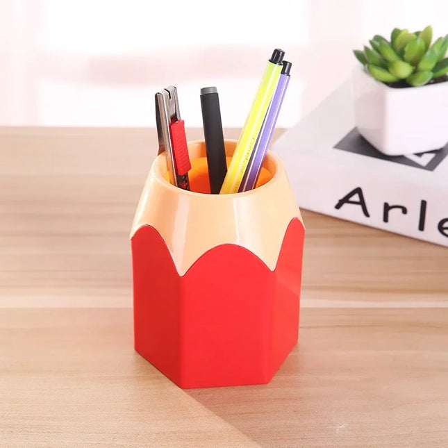 Organisateur de bureau créatif en forme de vase à crayons - Pot à crayons, porte-pinceaux de maquillage, organiseur de bureau pour papeterie