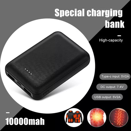 10,000mAh Portable Power Bank for Heated Clothing and Electric Heating Gear - Wnkrs