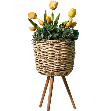 Floor - standing flowerpot straw furniture - Wnkrs