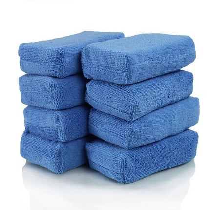 Microfiber Car Cleaning Sponge Cloths & Wax Polishing Pads - Wnkrs