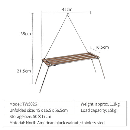 Mesa de camping plegable portátil: ideal para aventuras al aire libre