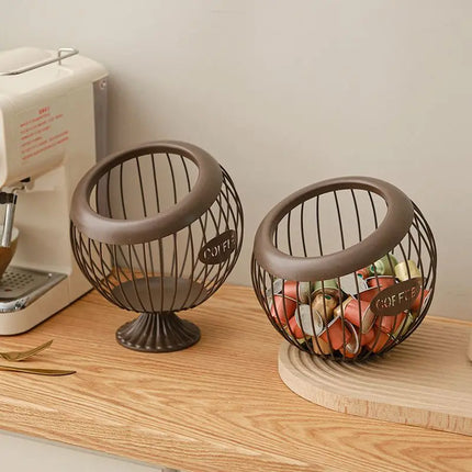 Elegant Metal Snack Storage Basket