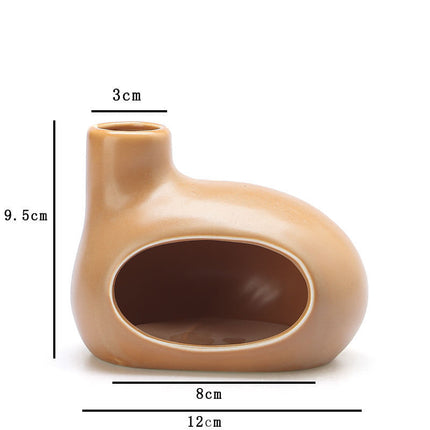 Quemador de incienso de cerámica para chimenea de mesa con soporte de Palo Santo