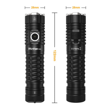 Rechargeable 21700 LED Flashlight, Powerful 4500LM, IP68, Magnetic Tail, Reverse Charging