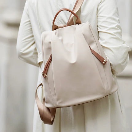 Sac à dos en cuir véritable de grande capacité pour femme