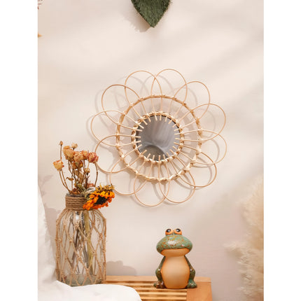 Handmade Rattan Decorative Wall Mirror