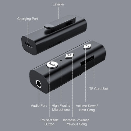 Adaptador receptor de audio Bluetooth 5.0 para coche y auriculares