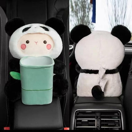 Plush Cartoon Car Tissue Holder & Armrest Organizer - Wnkrs