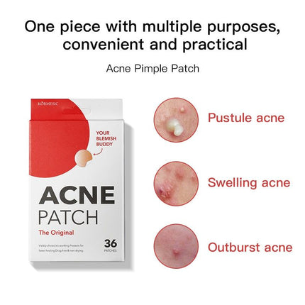 36 Patches/Box Hydrocolloid Acne Pimple Patch - Wnkrs