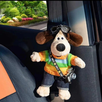 Cartoon Dog Plush Car Seat Belt Shoulder Protector - Wnkrs