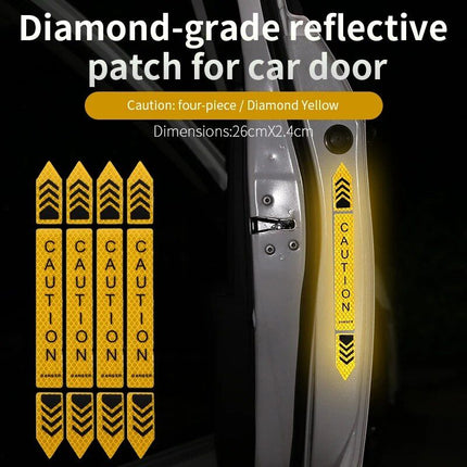 High-Visibility Vehicle Door Safety Reflective Stickers - Wnkrs