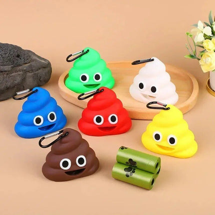 Compact & Playful Silicone Poop Bag Dispenser for Pets - Wnkrs