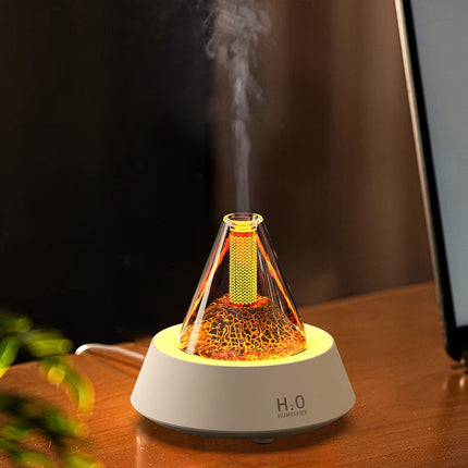 USB Ultrasonic Aroma Diffuser with Colorful LED Light - Mini Humidifier